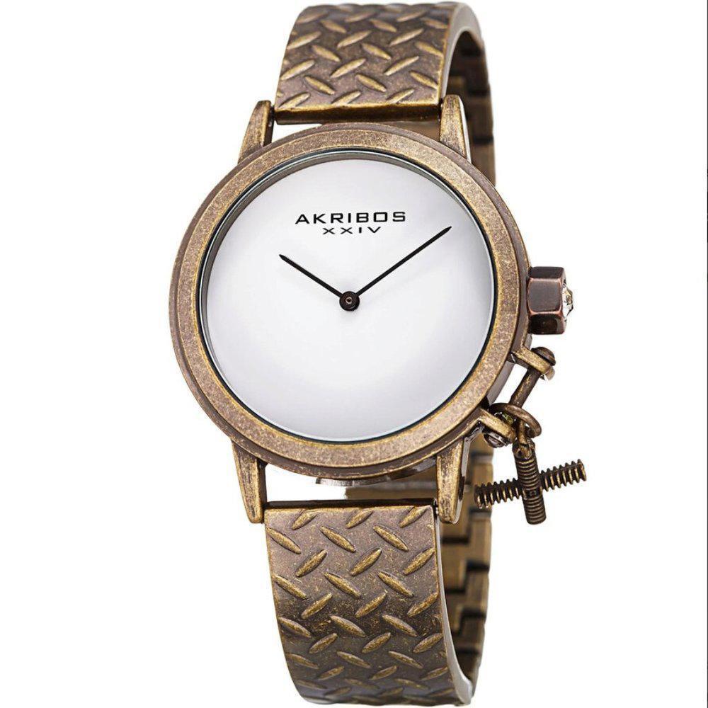 NEW Akribos XXIV Brushed Antique Bronze Unisex Watch (ARXX040)